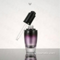 wholesales High-grade round Gradient purple cosmetics electroplating glass bottle/jars with good price